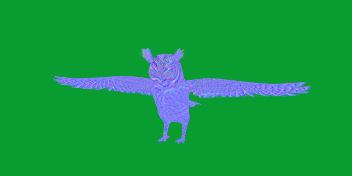 Great Horned Owl Low-poly 3D model_7