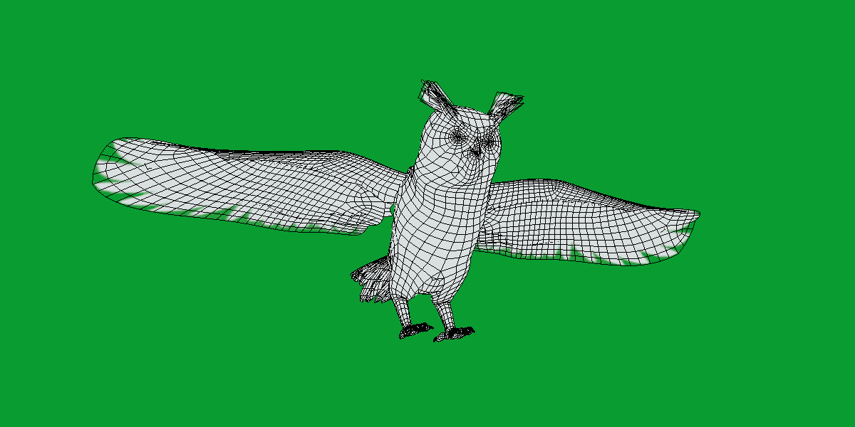 Great Horned Owl Low-poly 3D model_17