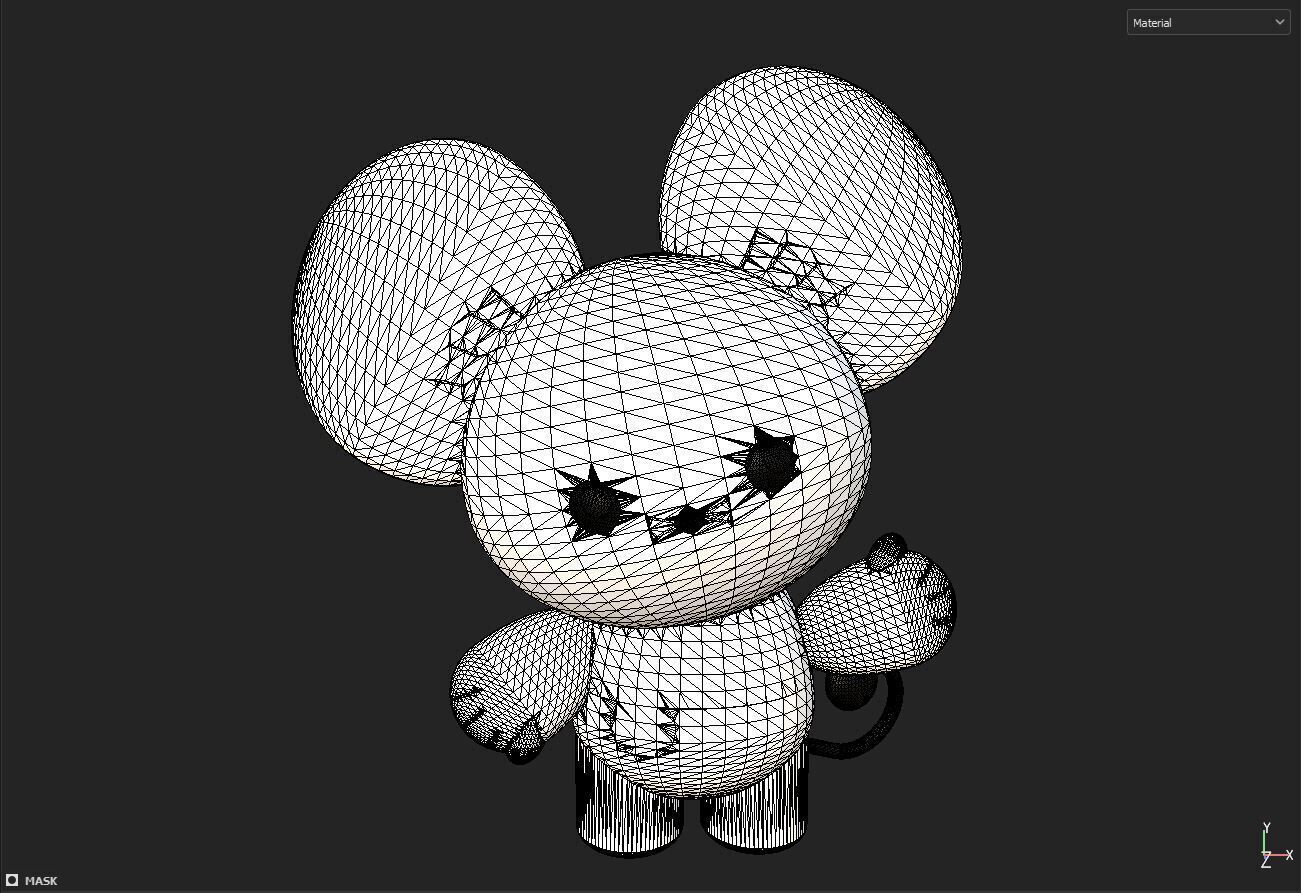 Bear Toy 3D model_7