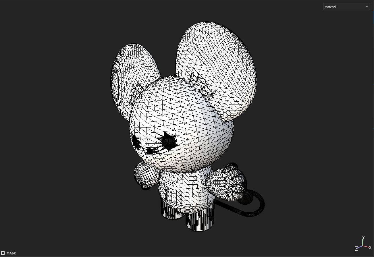 Bear Toy 3D model_6