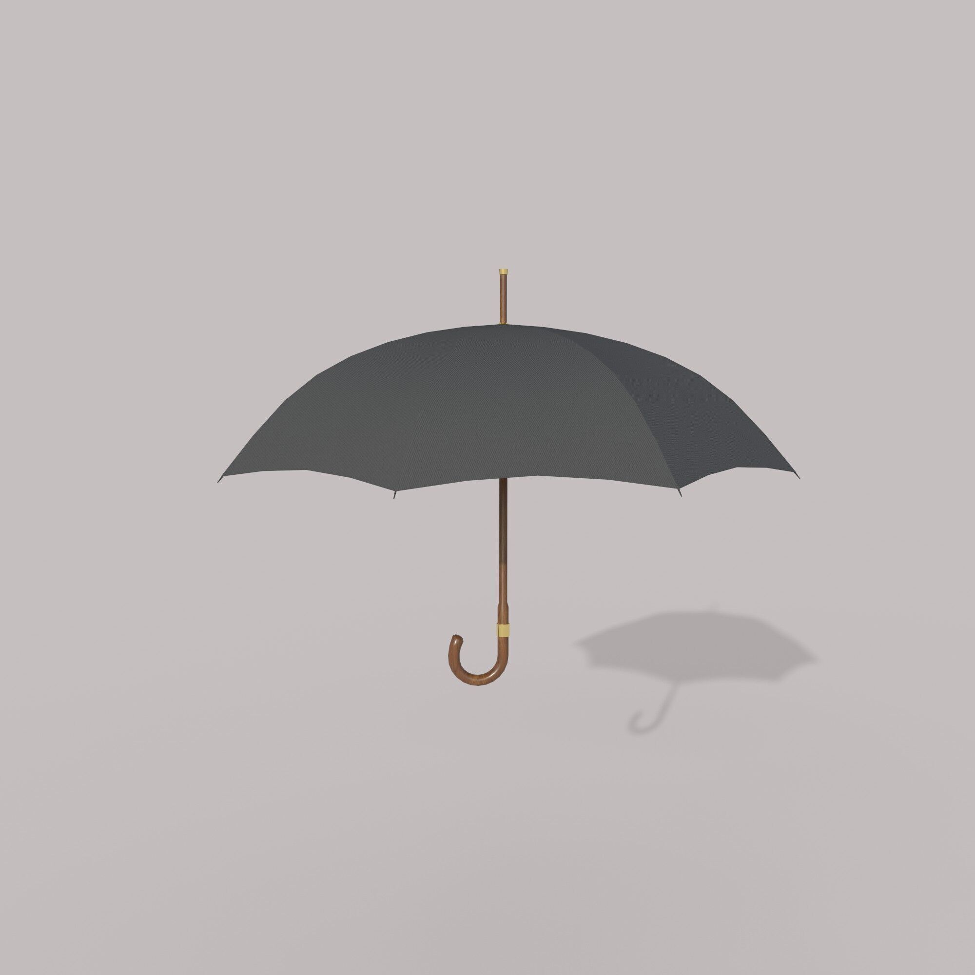 Umbrella Low-poly 3D model_2