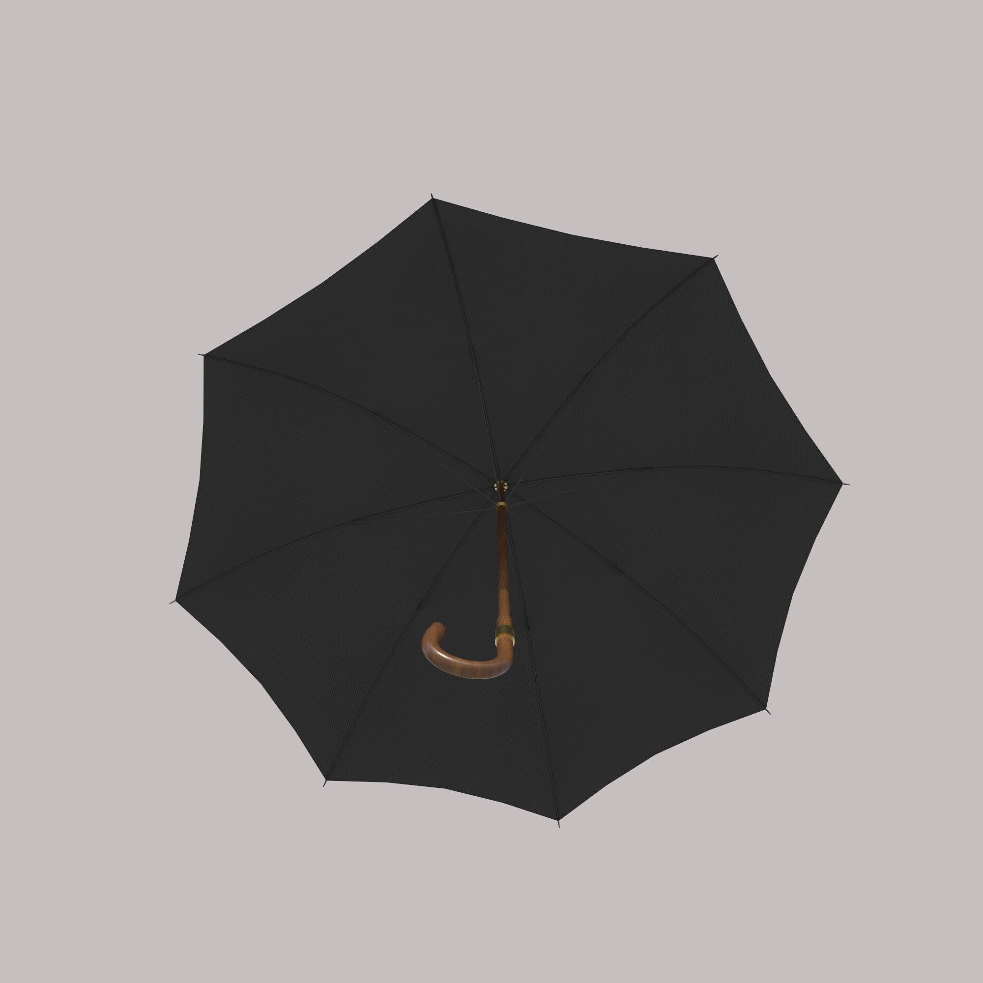Umbrella Low-poly 3D model_4