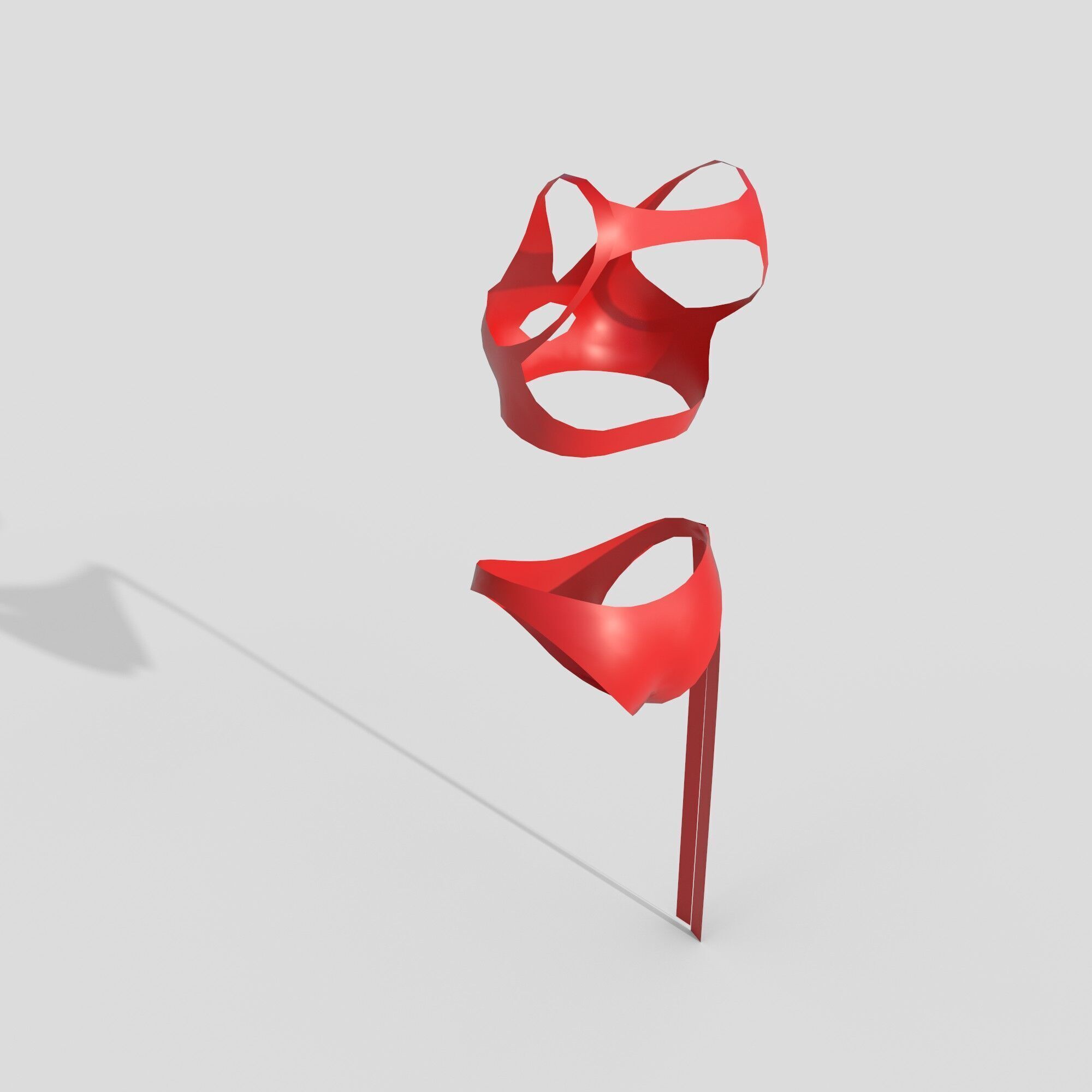 underwear Low-poly 3D model_3