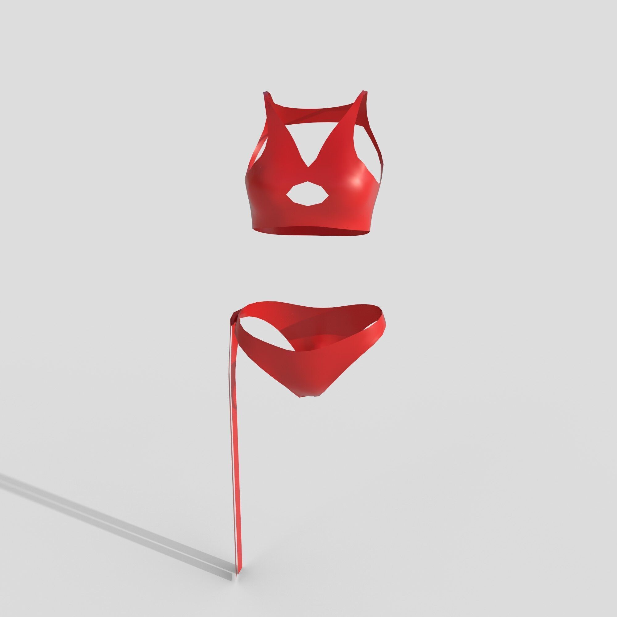 underwear Low-poly 3D model_2