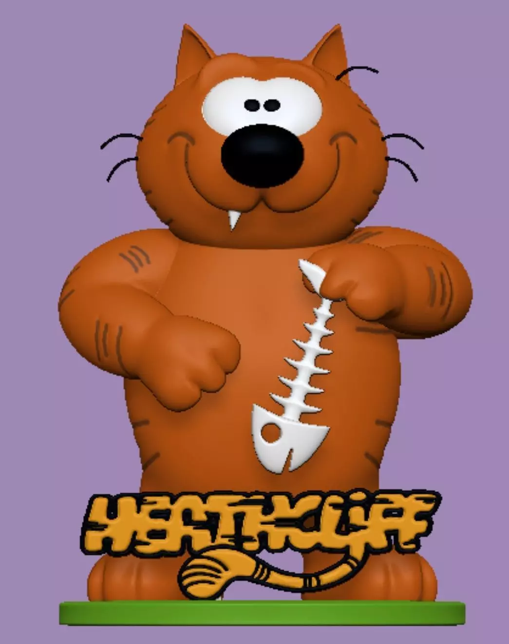 Heathcliff the cat 3D print model