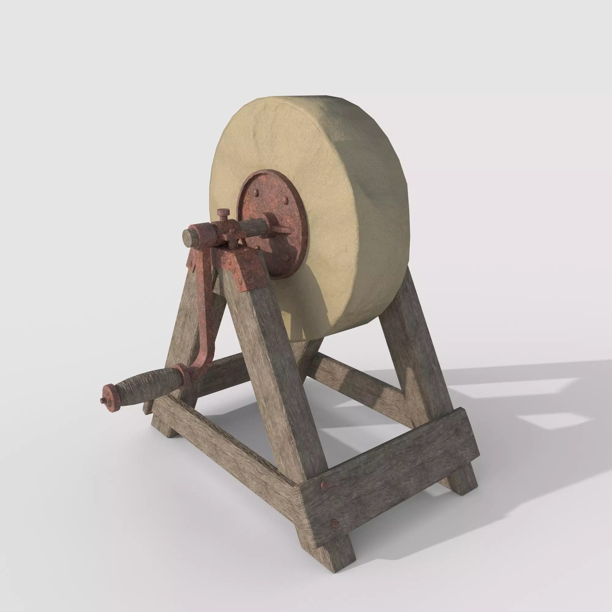 Whetstone medivel Low-poly 3D model