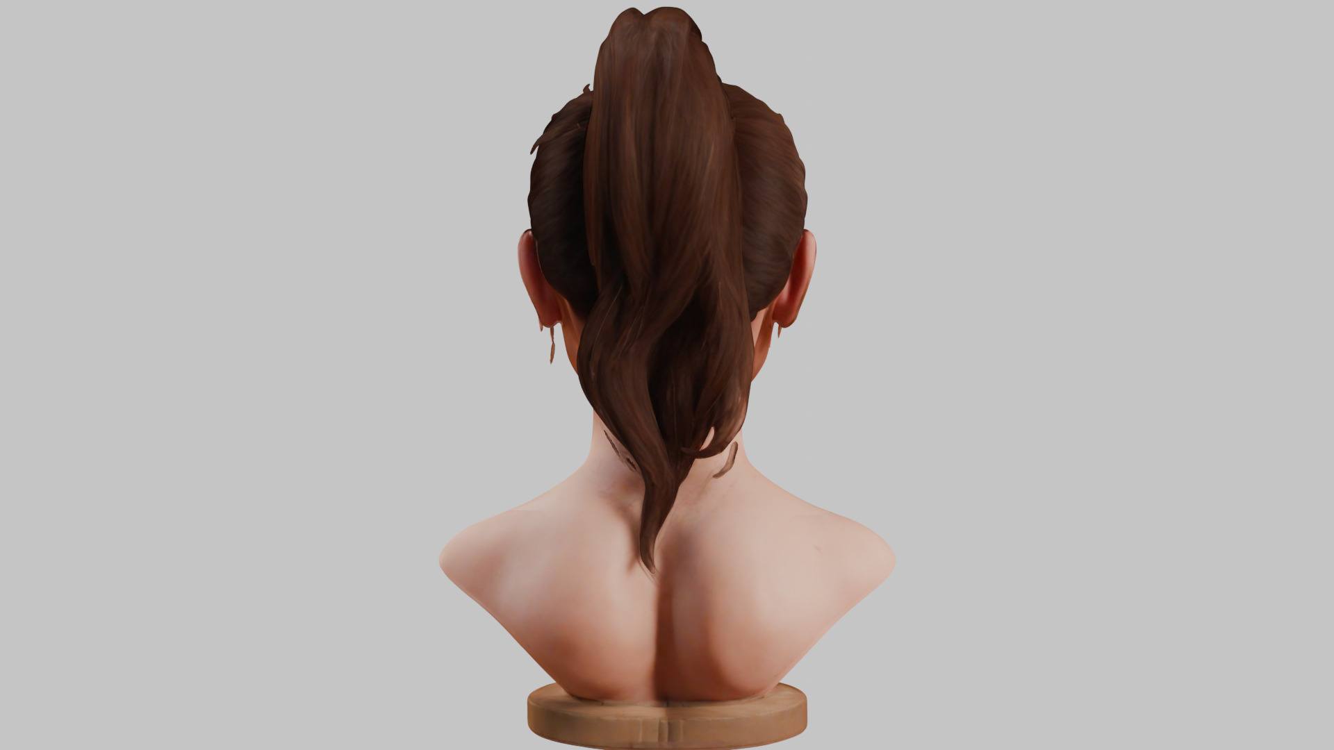 Female Head Character Face HEad Bust Low-poly 3D model_15