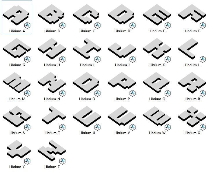 50 FONTS - 1300 3D ALPHABET LETTERS 3D print model_3