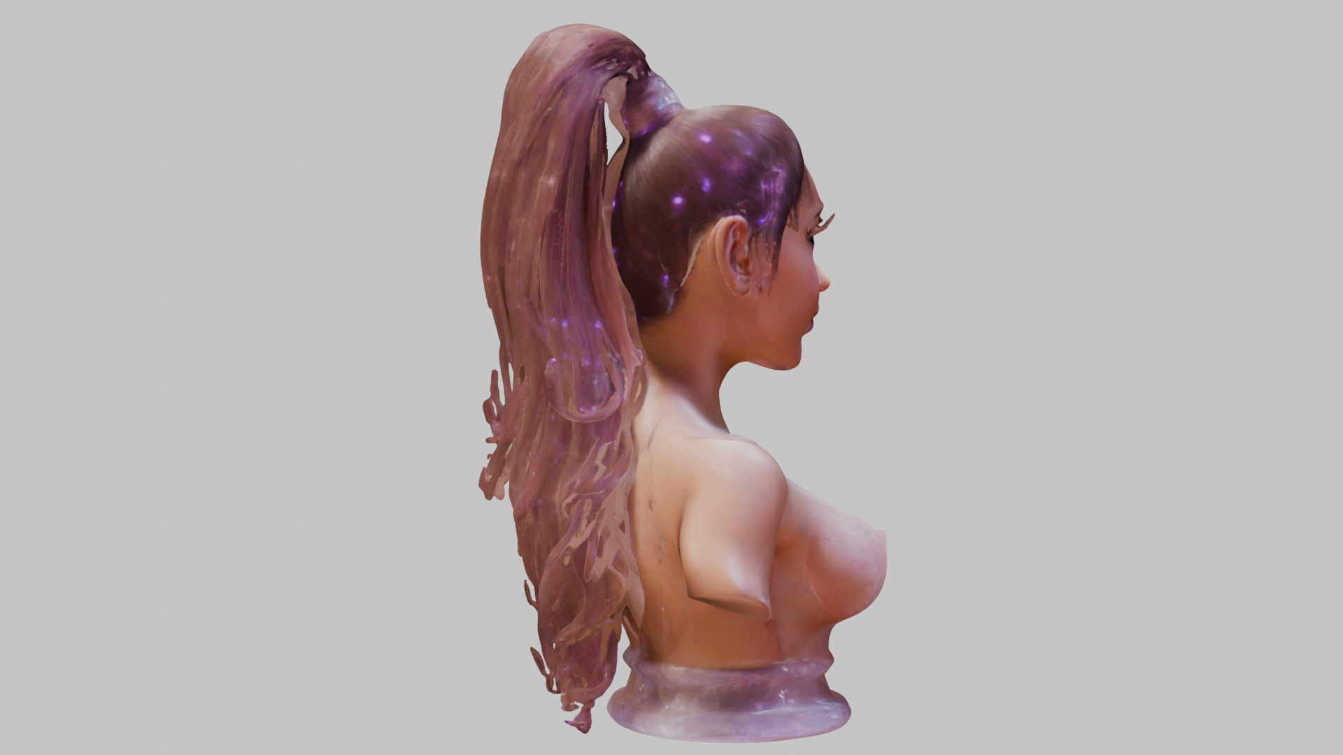 Teen Girl Stylized Female CHaracter Low-poly 3D model_12