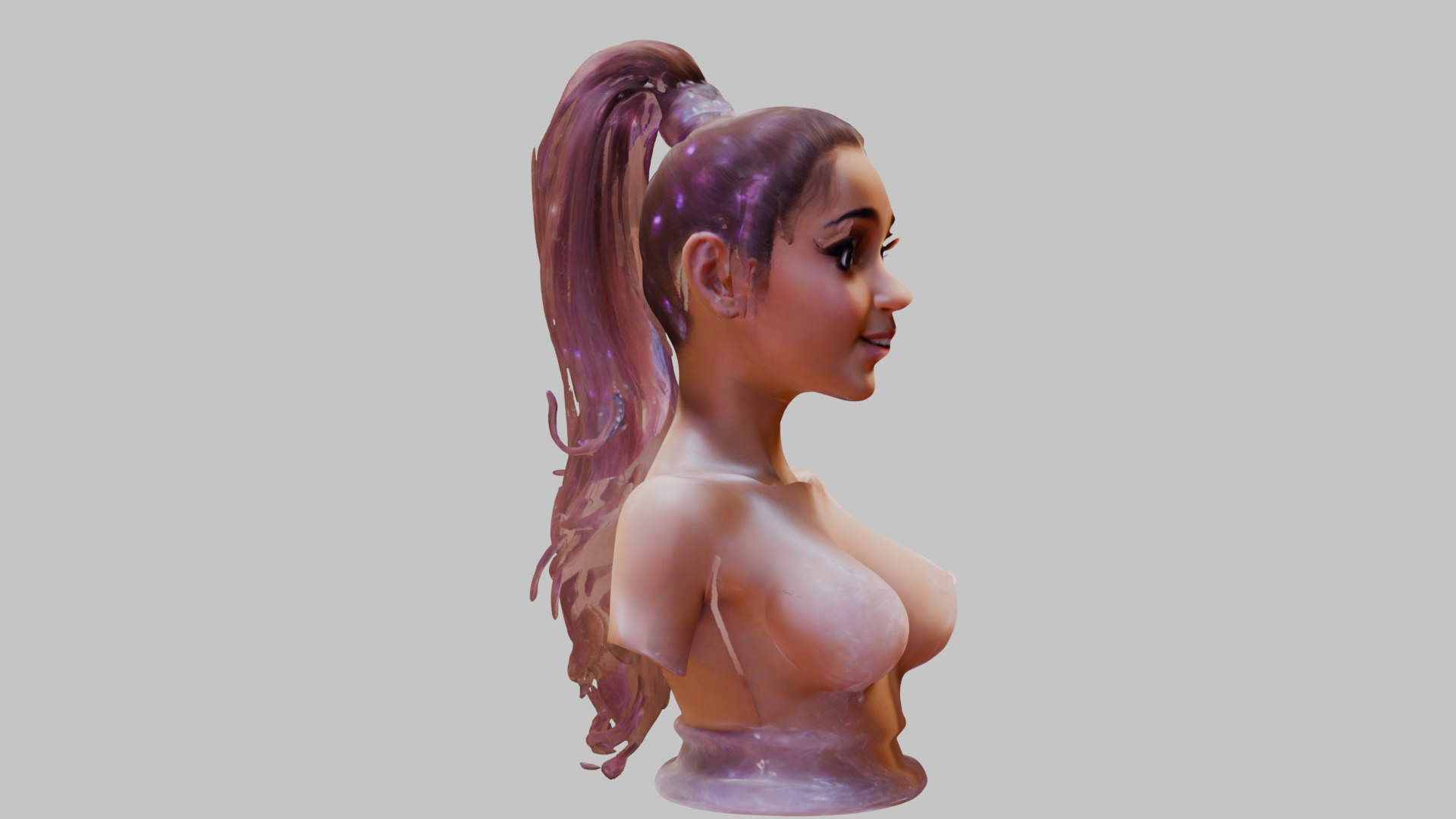 Teen Girl Stylized Female CHaracter Low-poly 3D model_10