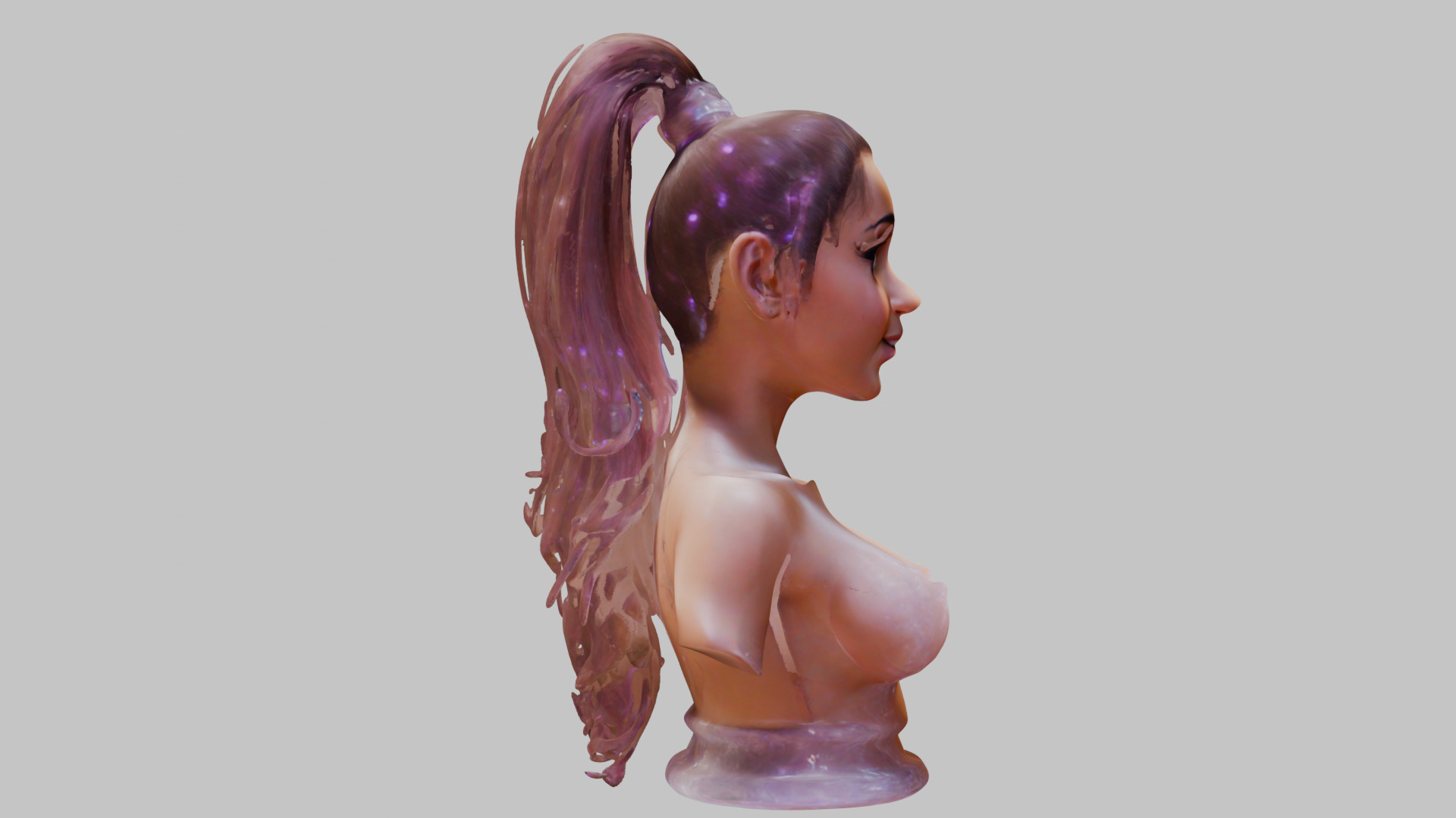 Teen Girl Stylized Female CHaracter Low-poly 3D model_11