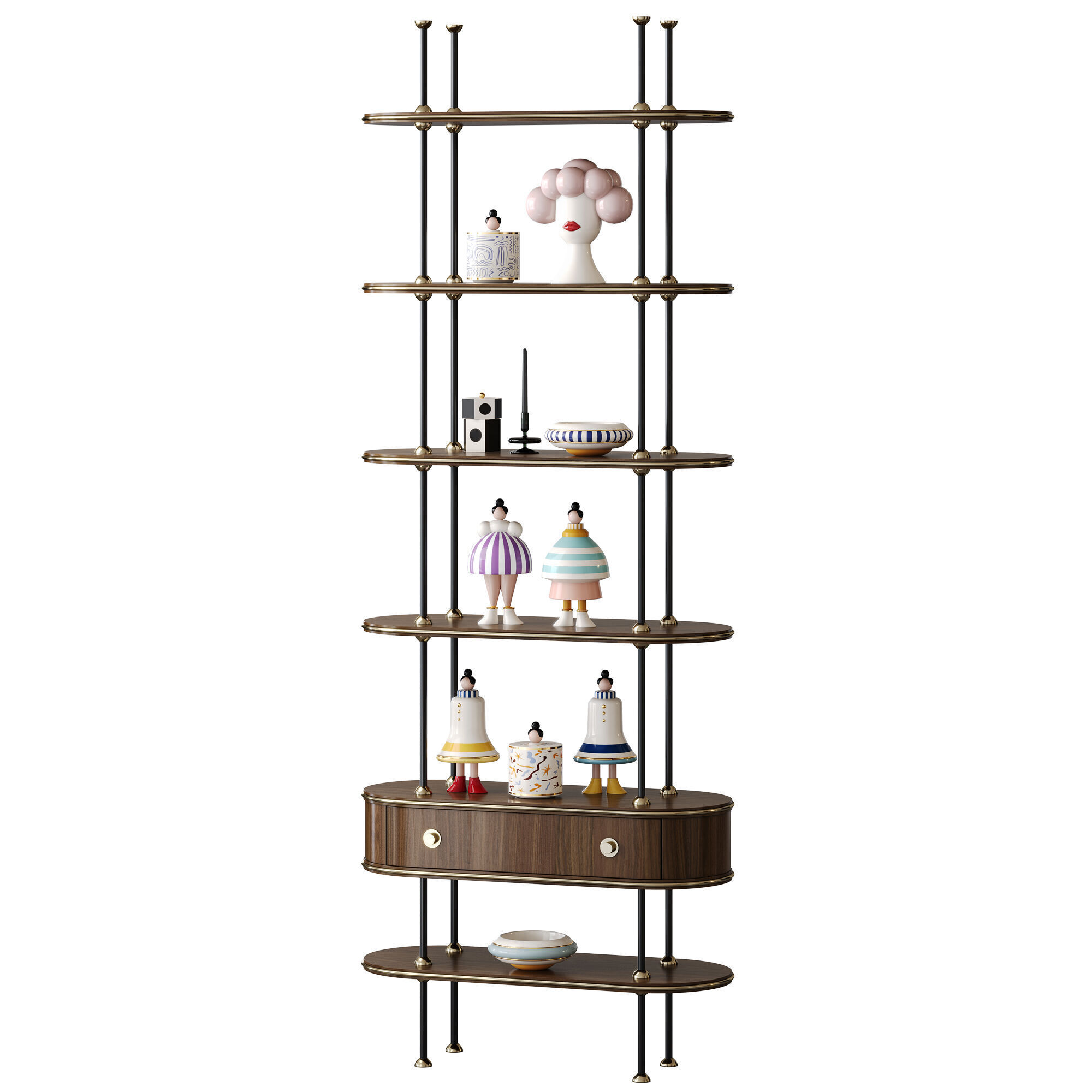 Bookcase Martin by Mezzo Collection 3D model_1