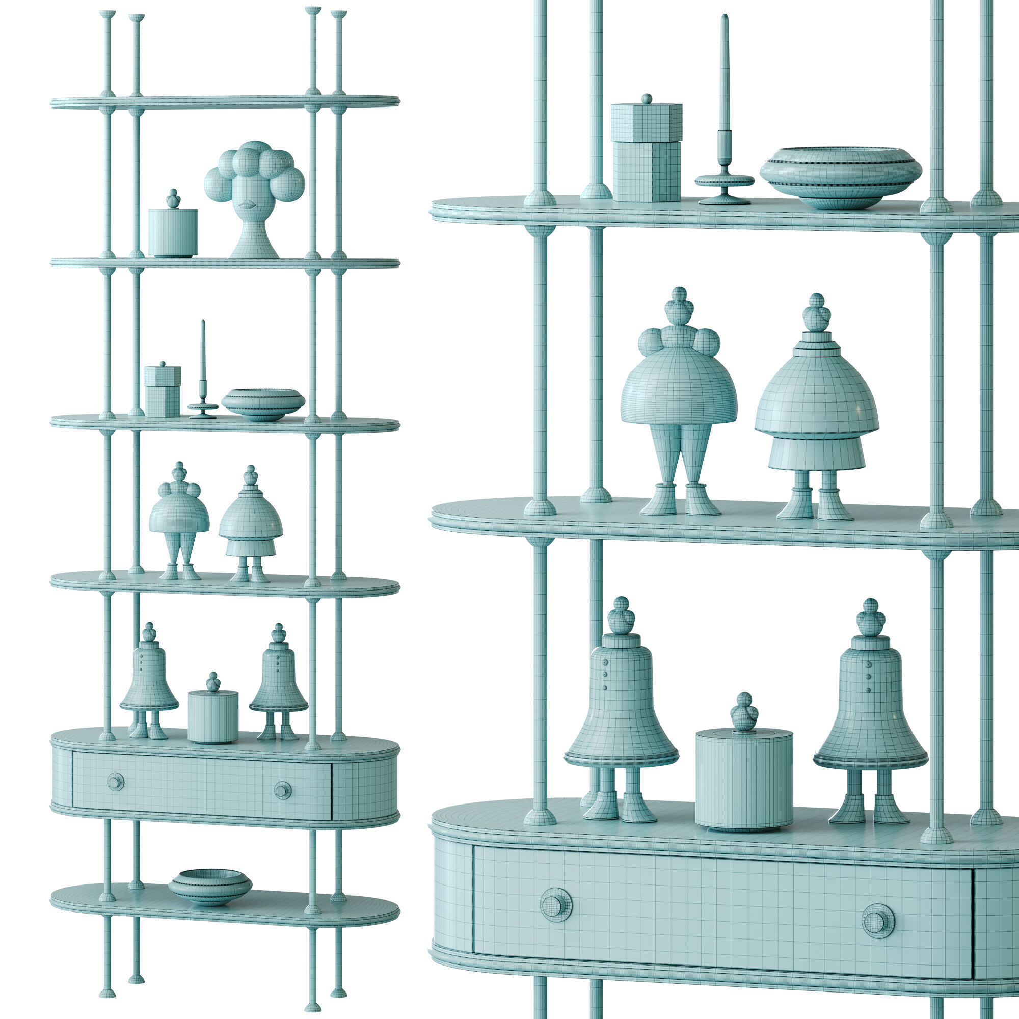 Bookcase Martin by Mezzo Collection 3D model_5