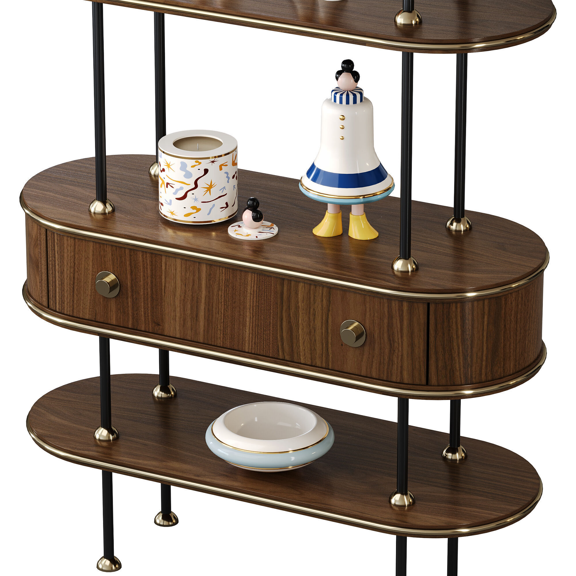 Bookcase Martin by Mezzo Collection 3D model_2