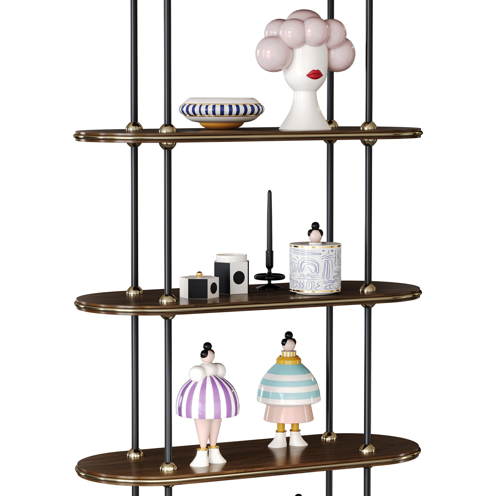 Bookcase Martin by Mezzo Collection 3D model_3