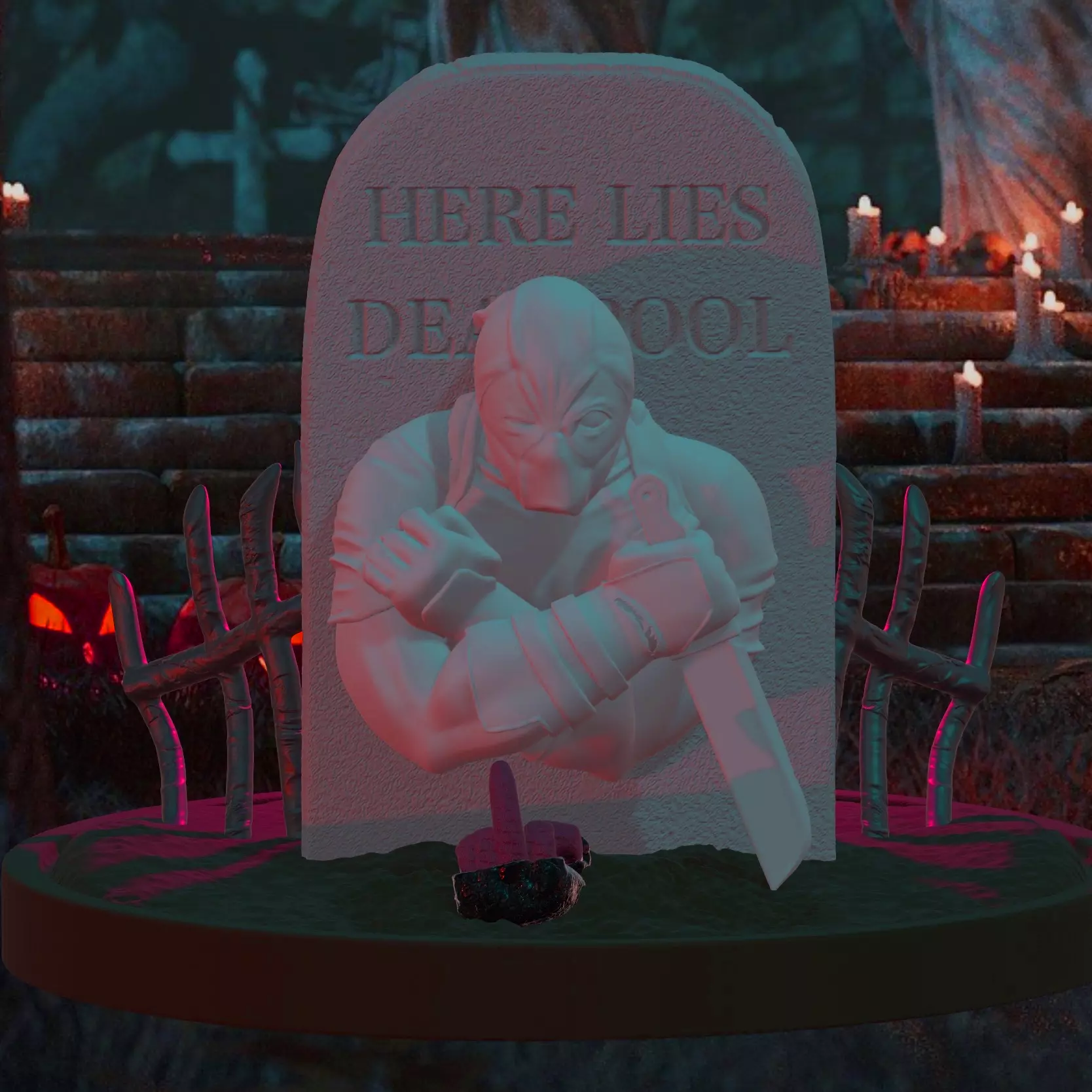 Here Lies Deadp00l Grave 3D print model_0