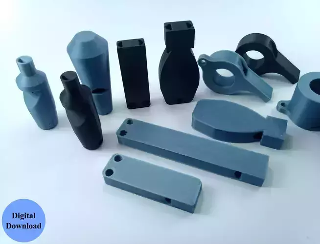 Minimalist Whistle STL Files  5 Unique Designs for 3D Printing