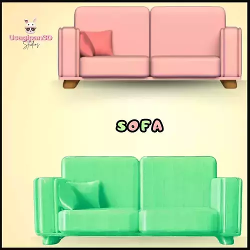 Cute Sofa 3D print model