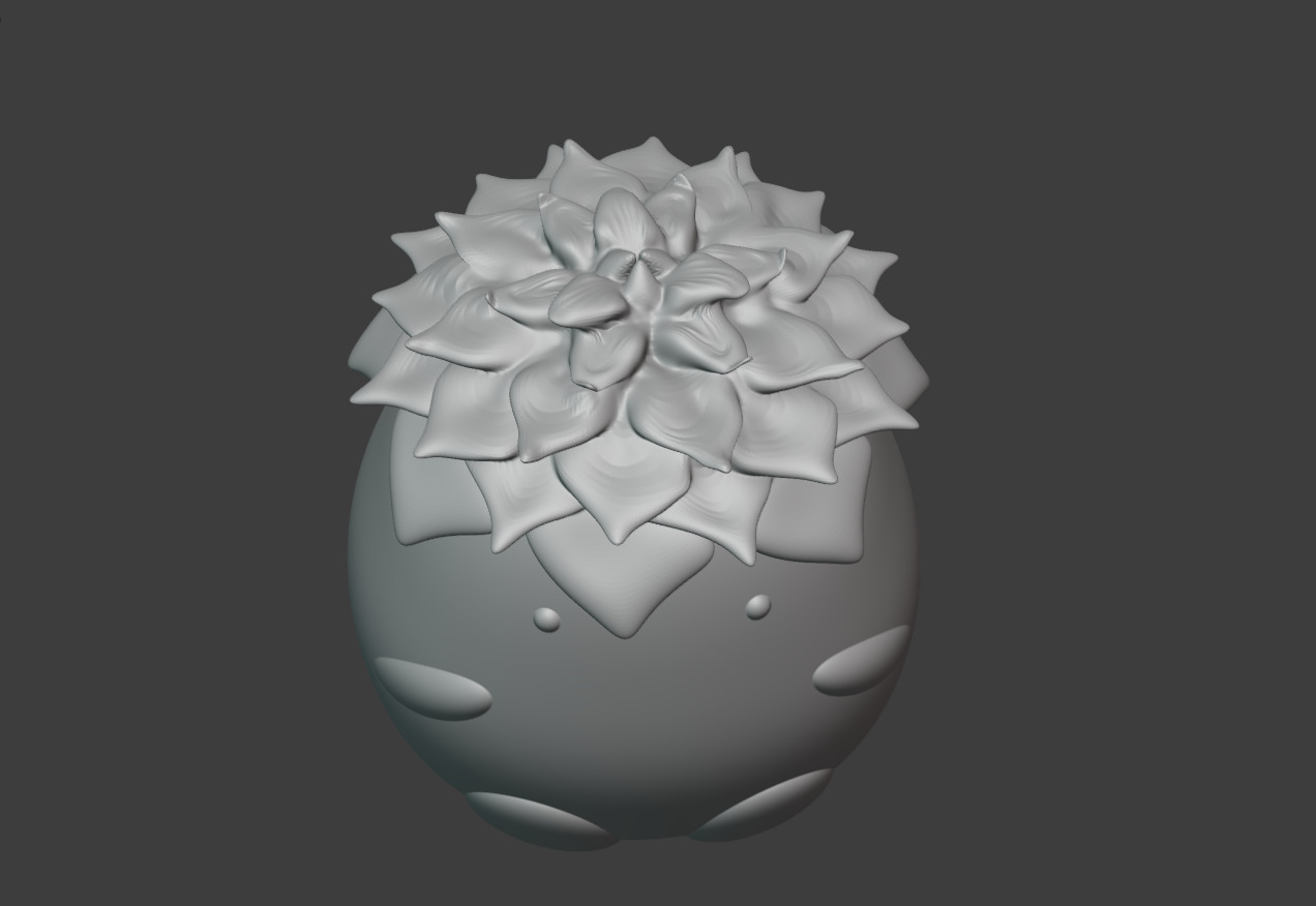 Succulent kawaii 3D print model_4