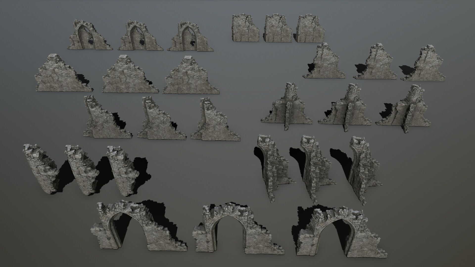 old ruins Low-poly 3D model_14
