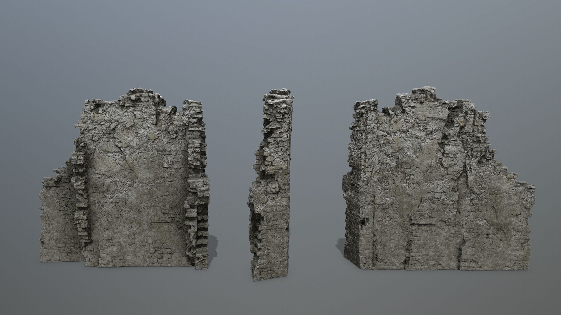 old ruins Low-poly 3D model_7
