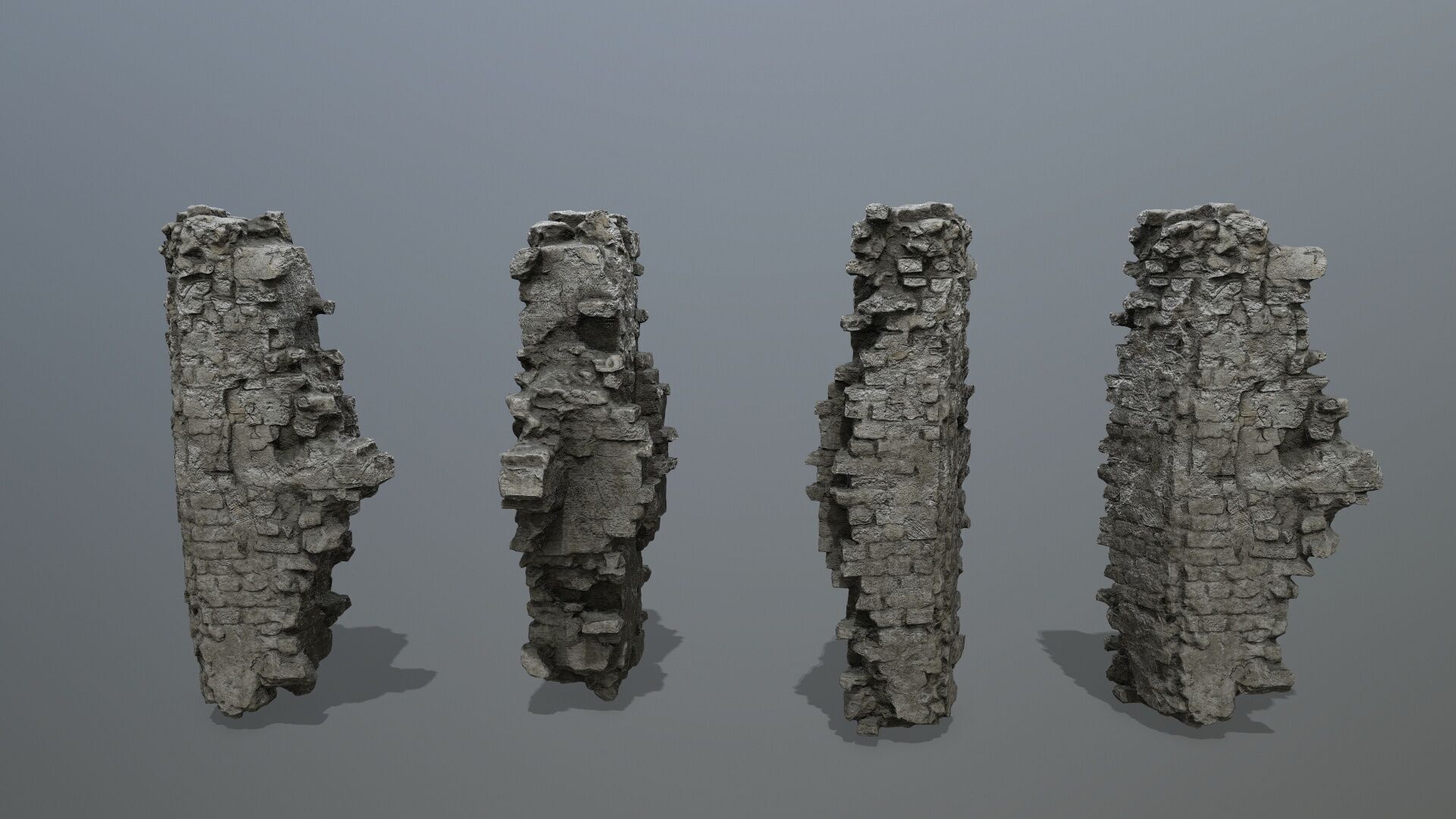 old ruins Low-poly 3D model_11
