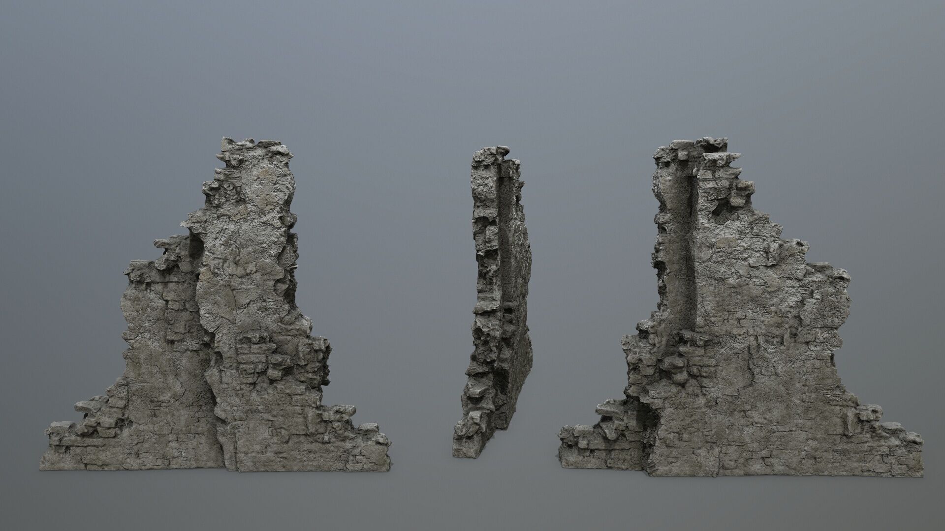 old ruins Low-poly 3D model_9