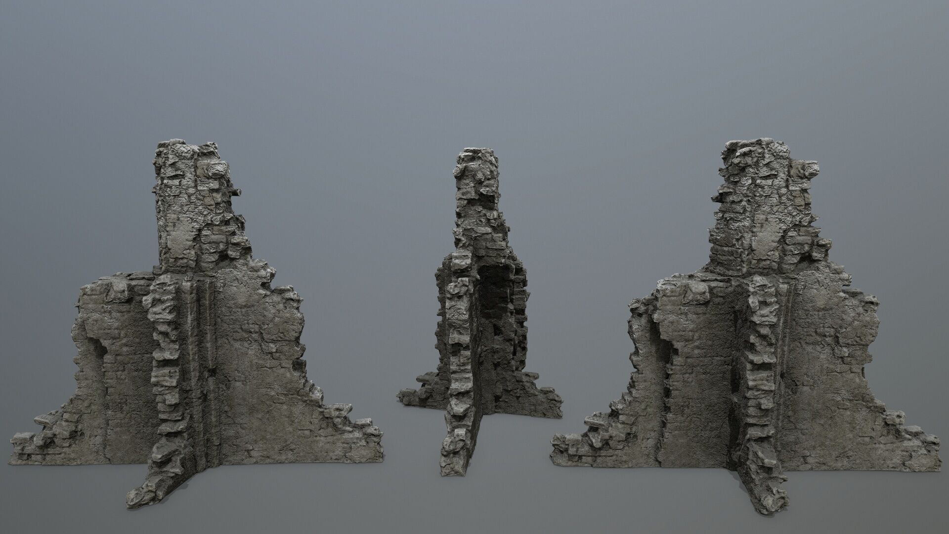 old ruins Low-poly 3D model_10