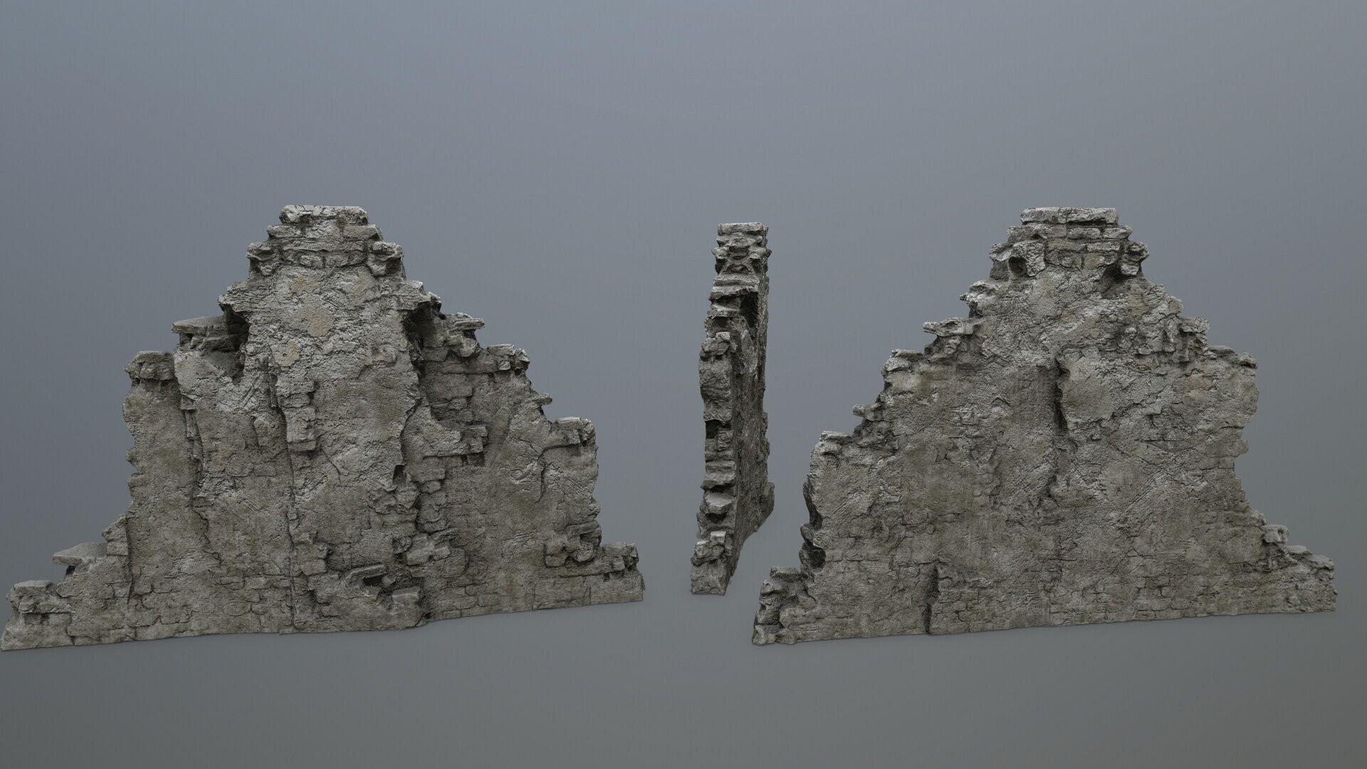 old ruins Low-poly 3D model_12