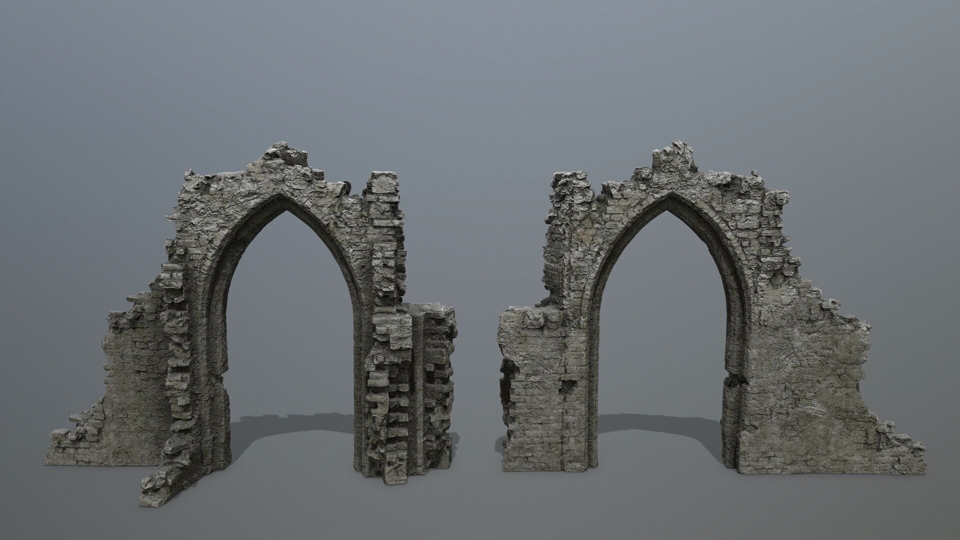 old ruins Low-poly 3D model_5