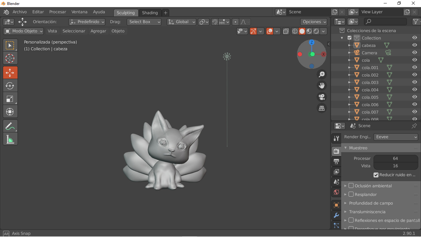 kurama keychain model 3D print model_5