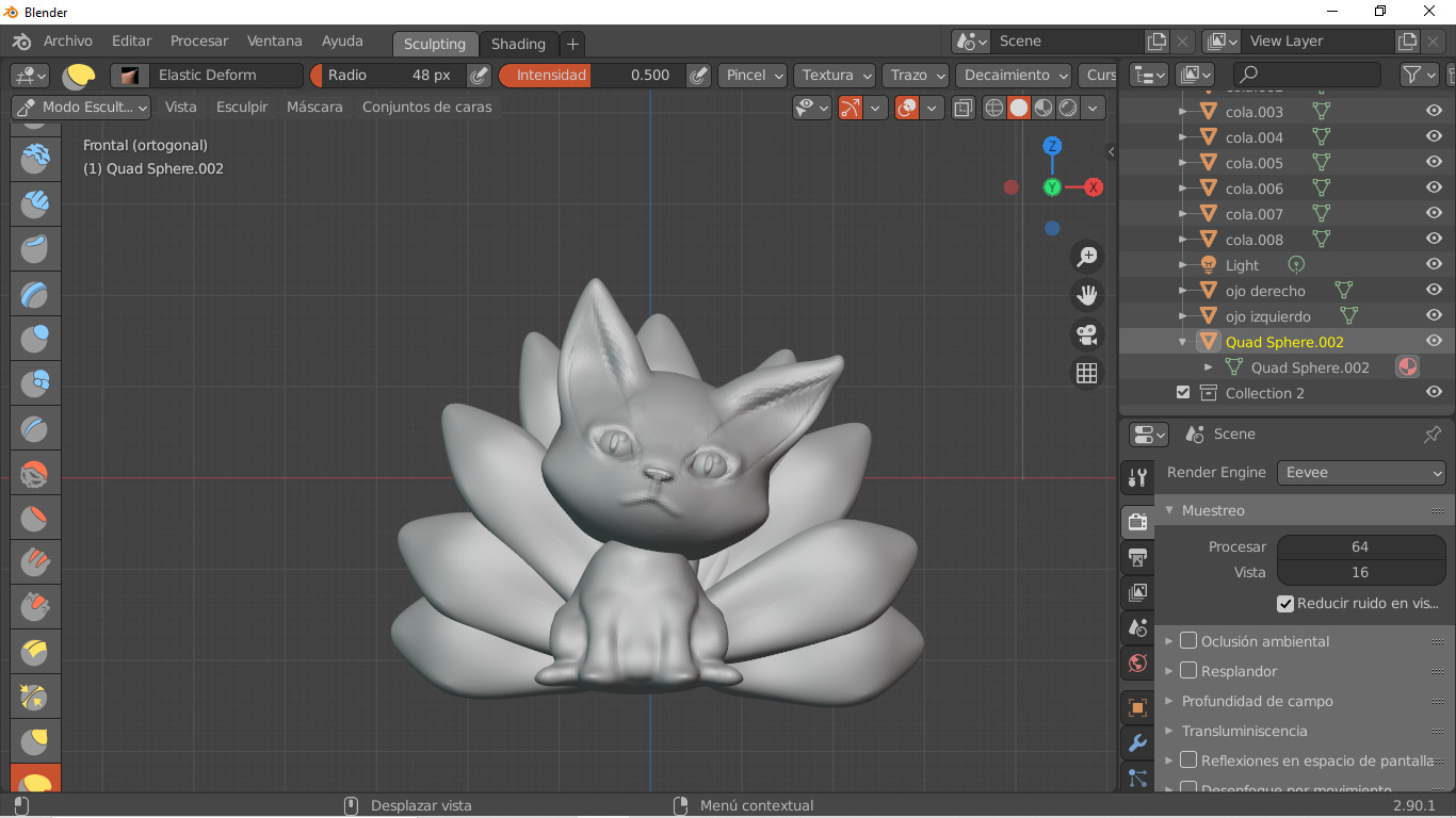 kurama keychain model 3D print model_6