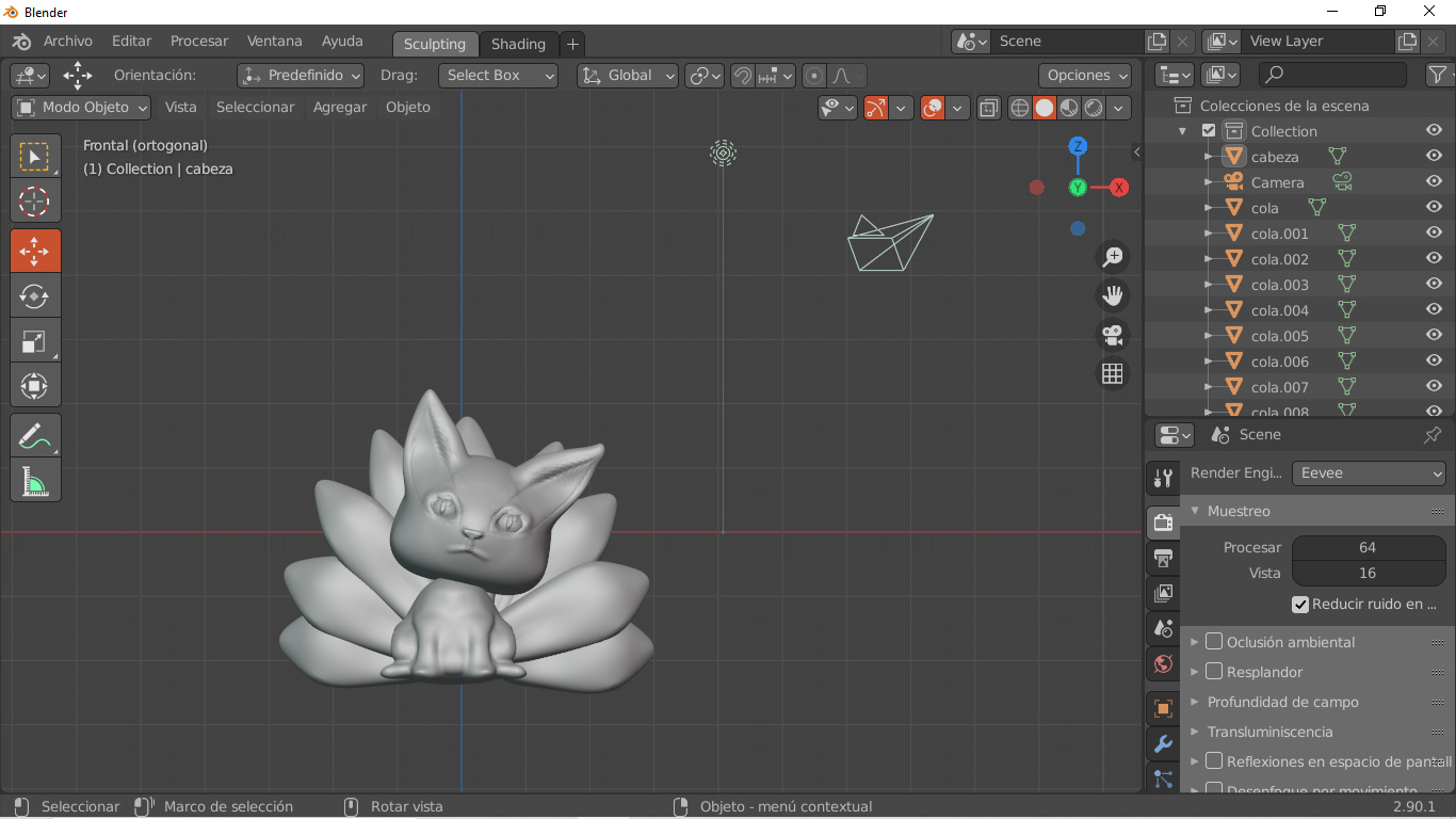 kurama keychain model 3D print model_2