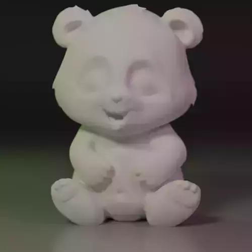 cute panda bear 3D print model