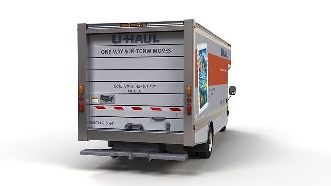 U-Haul moving box truck Low-poly 3D model 7