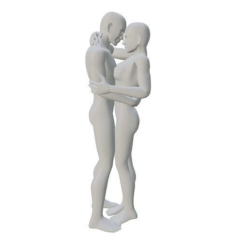 Couple Hugging 3D print model
