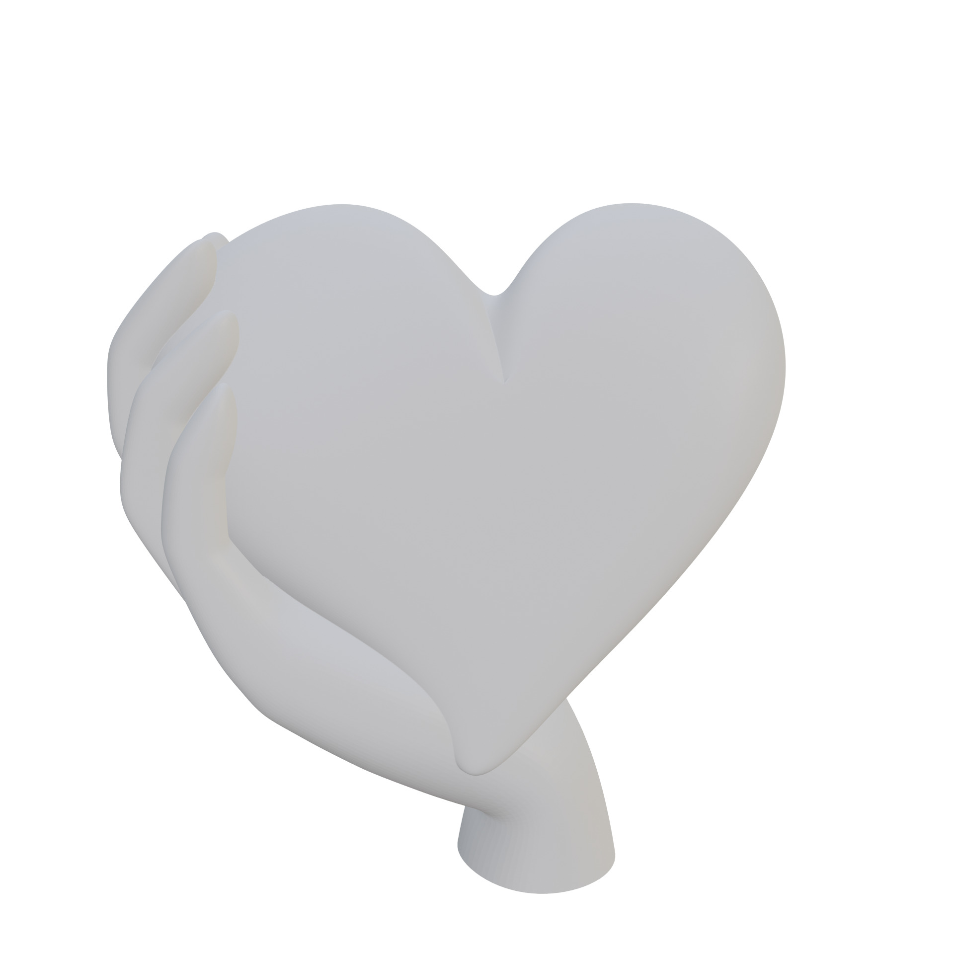 Hand Holding Heart 3D print model_1