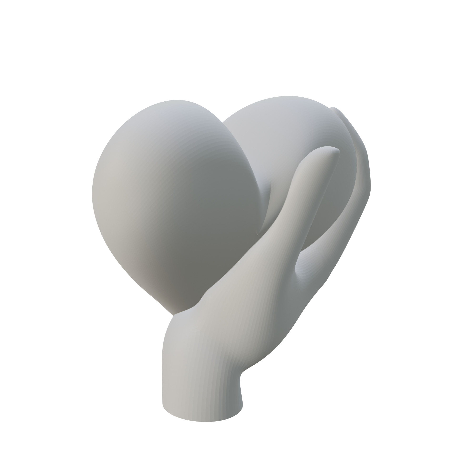 Hand Holding Heart 3D print model_4