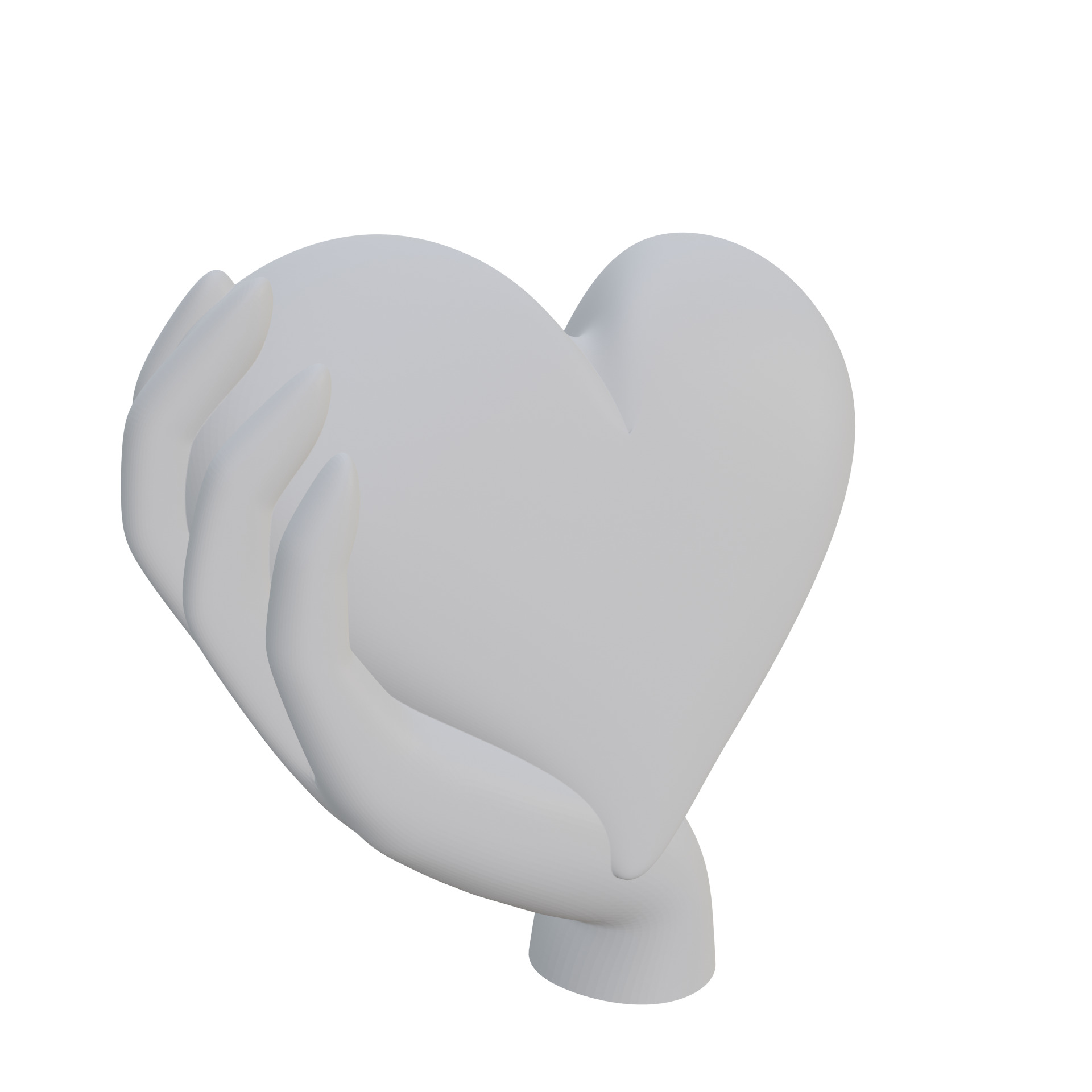 Hand Holding Heart 3D print model_8