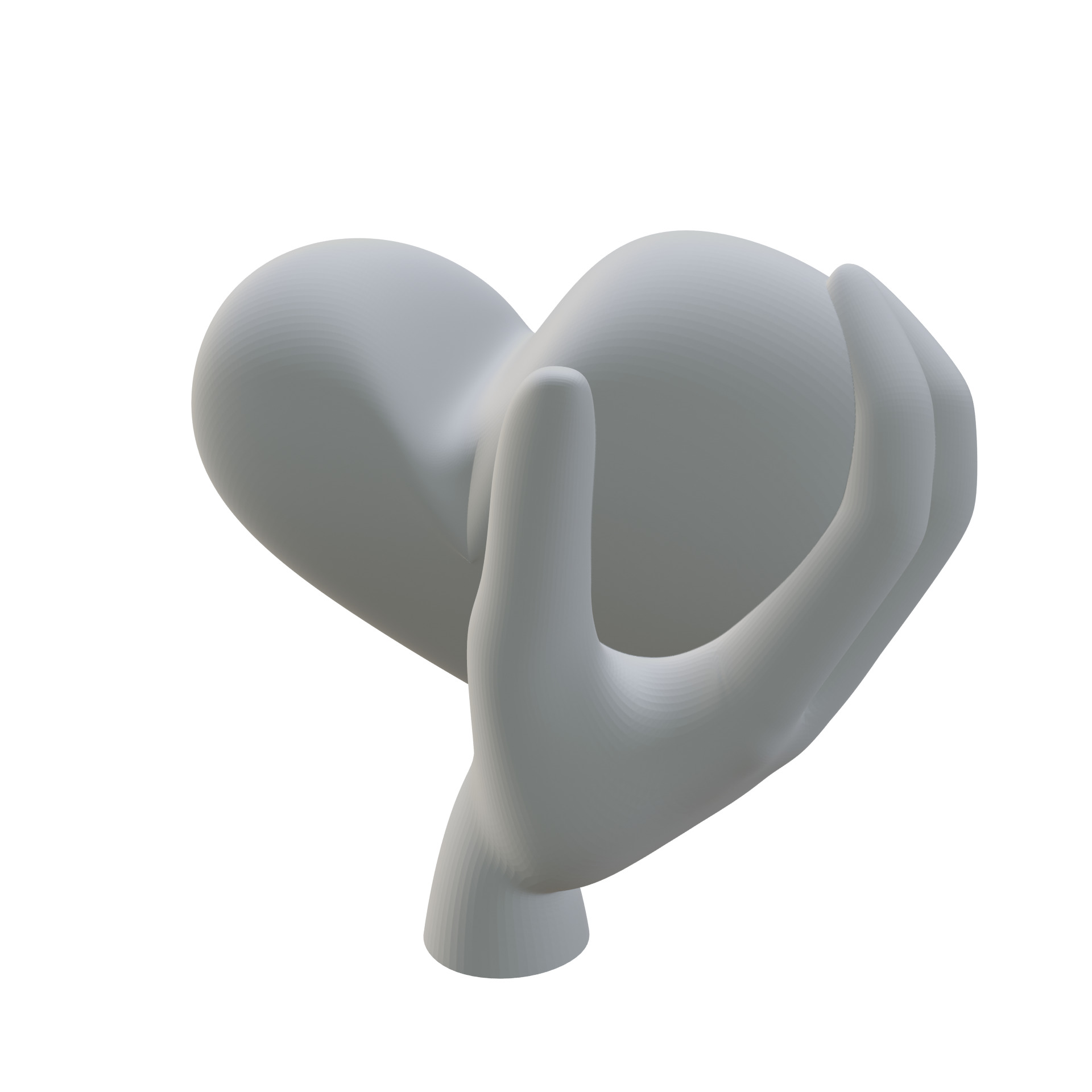 Hand Holding Heart 3D print model_5