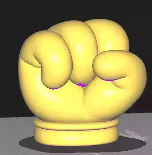 Close hand glove Mano guante cerrada 3D model
