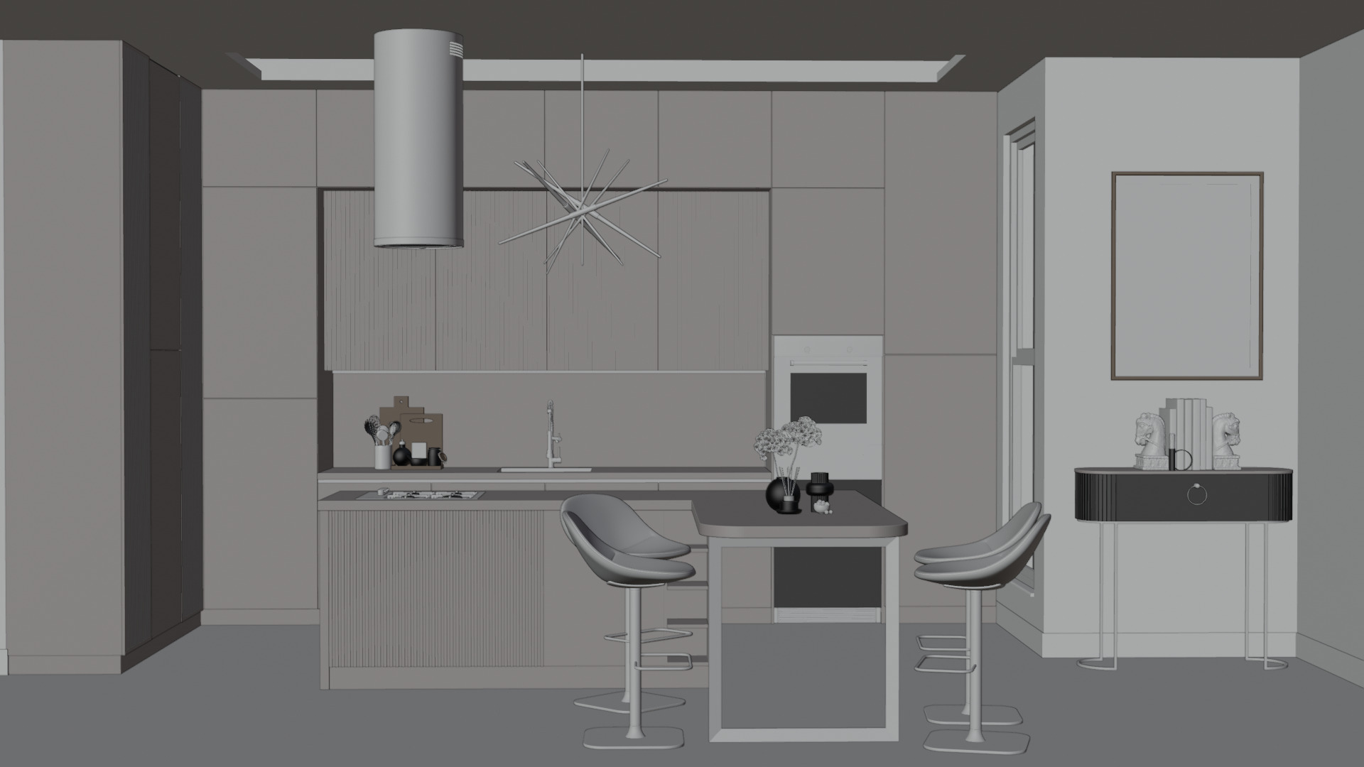 Kitchen Set 001 3D model_3