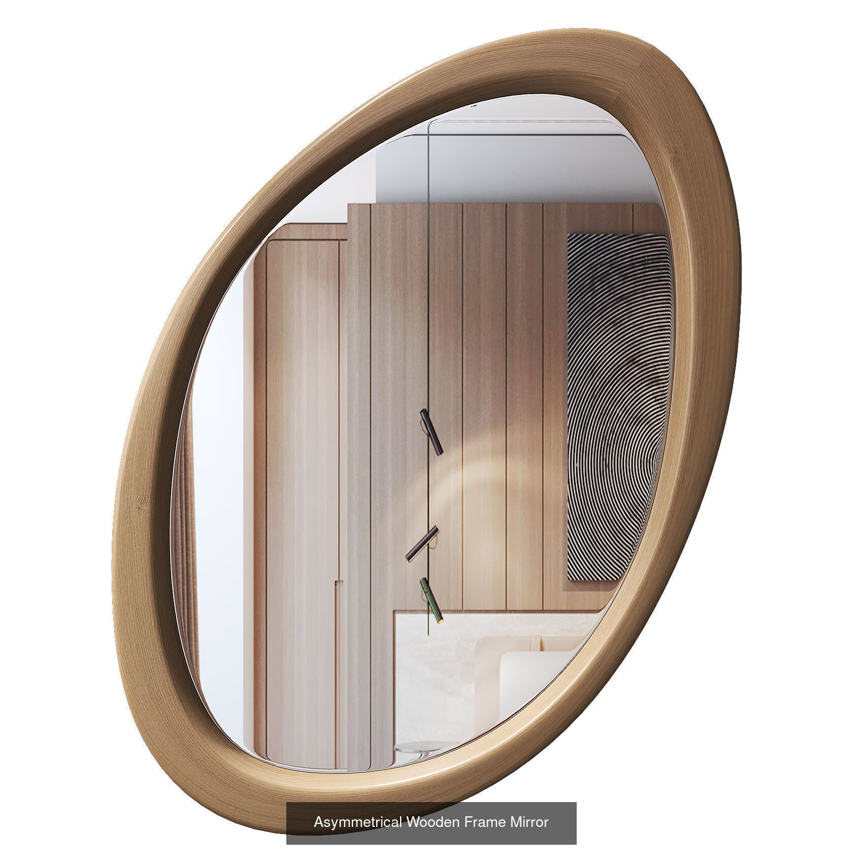 Wall Asymmetric Mirror 3D Model Collection_2