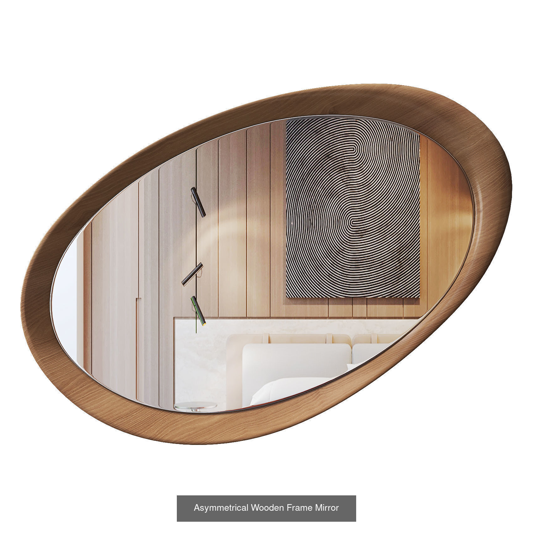 Wall Asymmetric Mirror 3D Model Collection_3