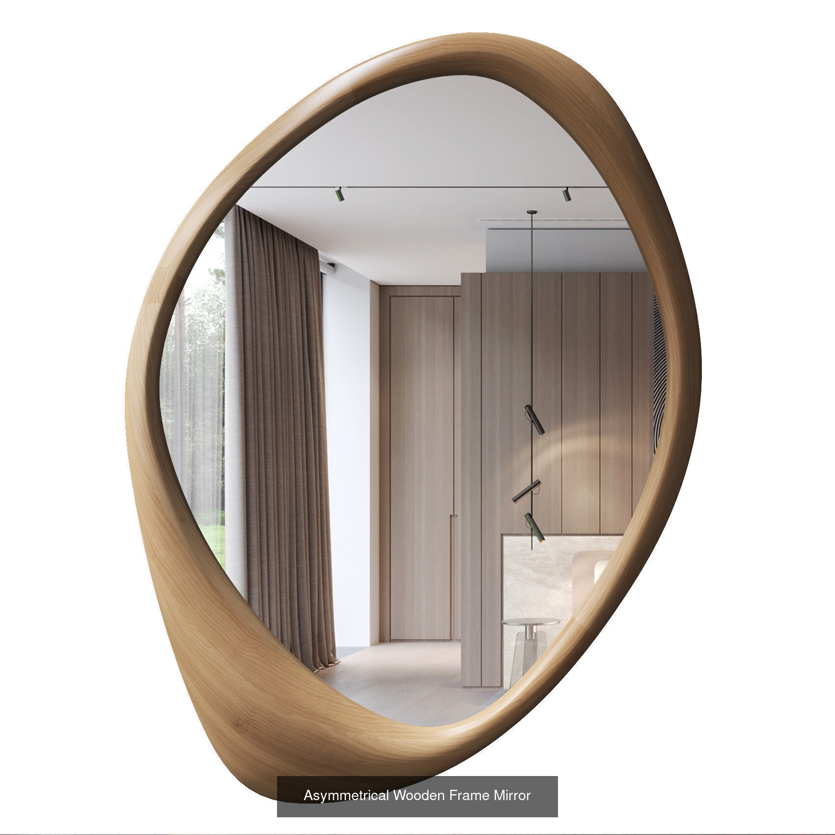 Wall Asymmetric Mirror 3D Model Collection_1