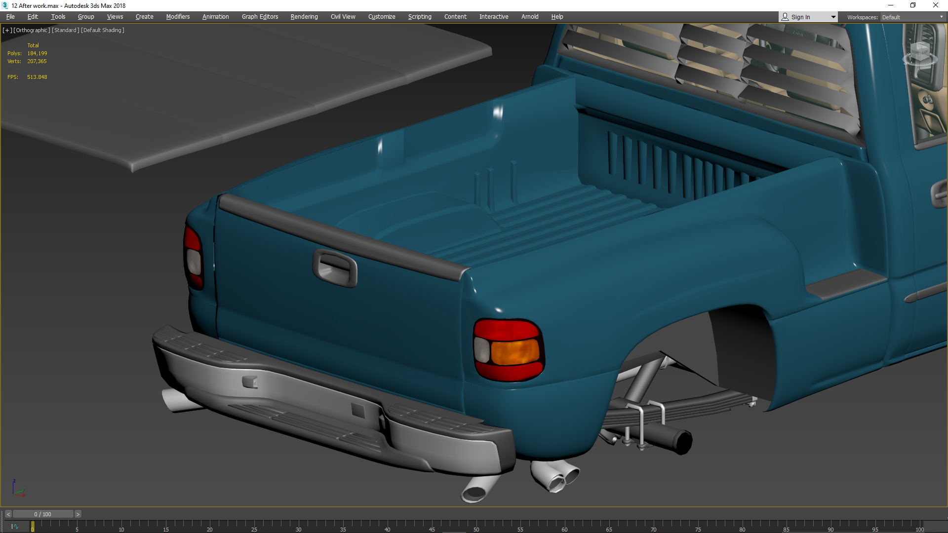 GMC Sierra 2006 Stepside - Bed 3D model_42