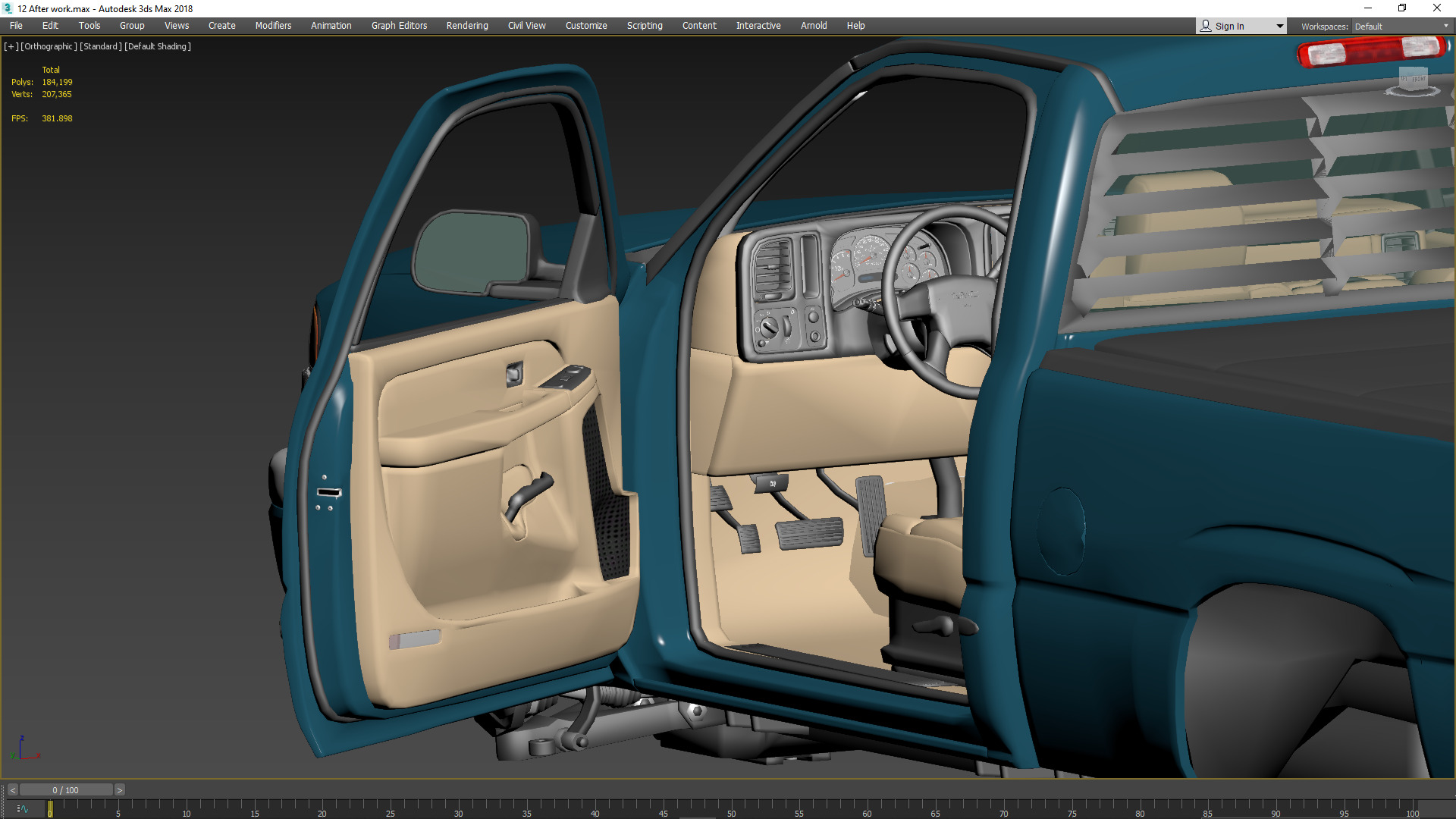 GMC Sierra 2006 Stepside - Bed 3D model_48