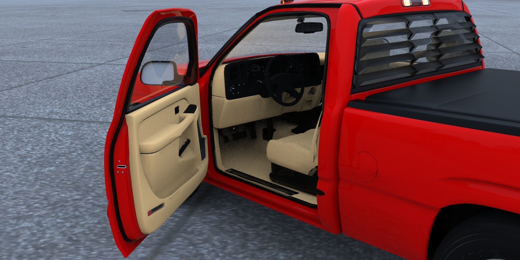 GMC Sierra 2006 Stepside - Bed 3D model_9