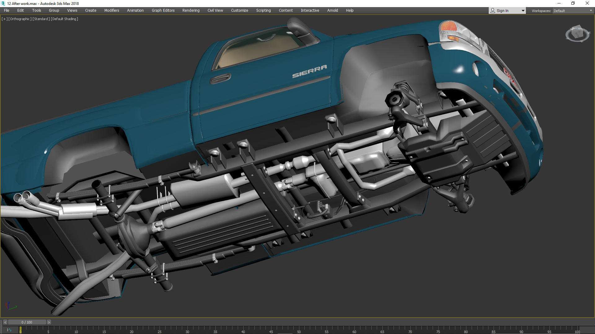 GMC Sierra 2006 Stepside - Bed 3D model_72