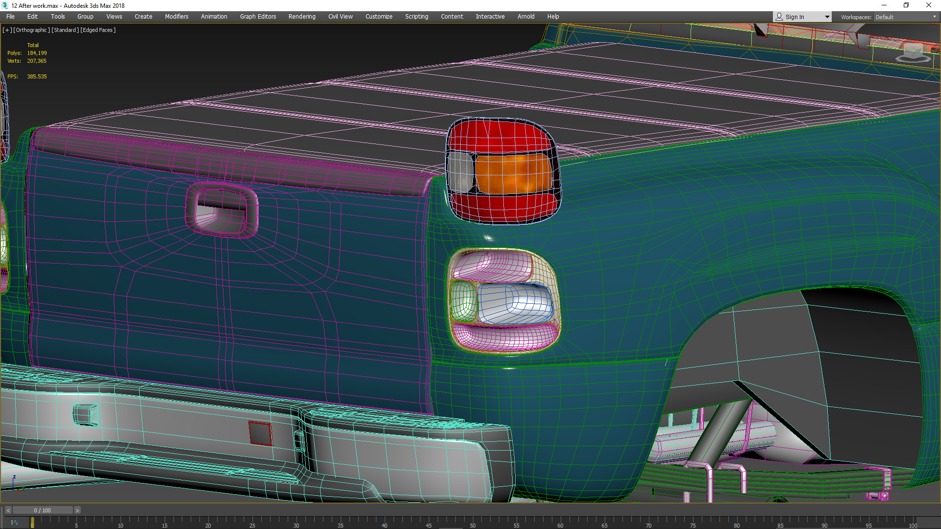 GMC Sierra 2006 Stepside - Bed 3D model_45